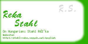 reka stahl business card